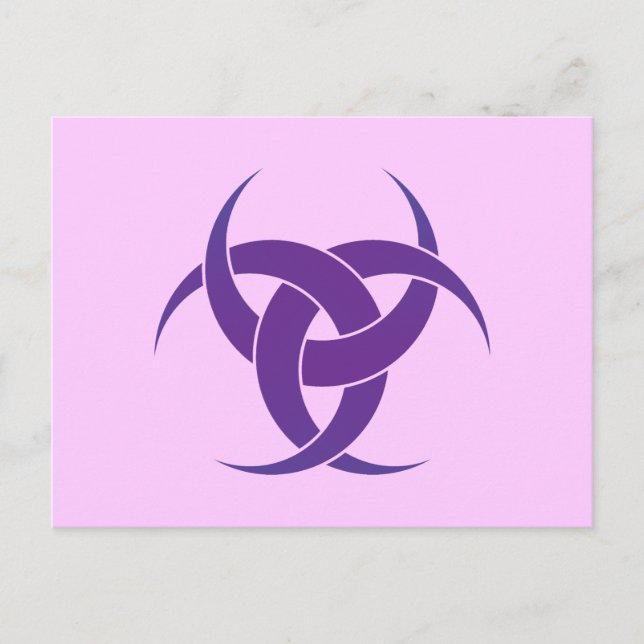 Carte Postale 3 Croissants Violets (Devant)