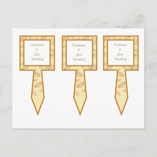 Carte Postale 3 cueillettes de gâteau Coupe Feuilles d'automne (Devant)