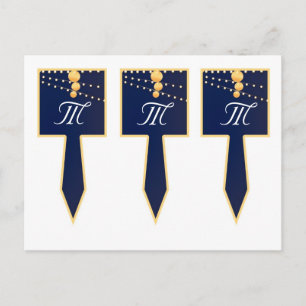 Carte Postale 3 cueillettes de gâteau cueillères Lanternes en pa