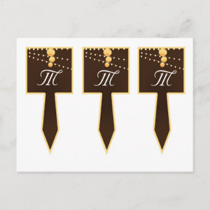 Carte Postale 3 cueillettes de gâteau cueillères Lanternes en pa