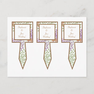 Carte Postale 3 cueillettes de gâteau violet et vert floral