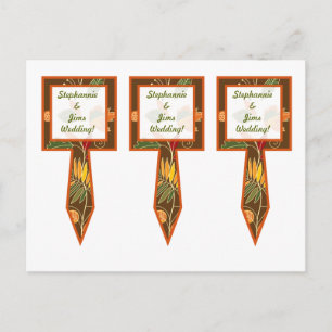 Carte Postale 3 cueillettes de gâteaux de coupe Feuilles du feui
