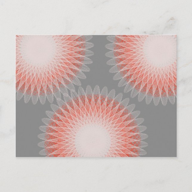 Carte Postale 3 fleurs art abstrait (Devant)