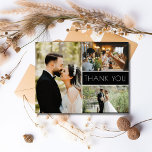 Carte Postale 3 Merci Mariage photo<br><div class="desc">Dites merci avec style avec notre carte postale 3 Mariage photo. Cette carte postale élégante présente trois de vos photos mariages préférées sur le devant, joliment aménagées avec un design moderne "Merci". Le dos offre un grand espace pour une note personnelle, vous permettant d'express votre gratitude sincère à vos invités....</div>
