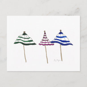 Carte postale 3 parapluies