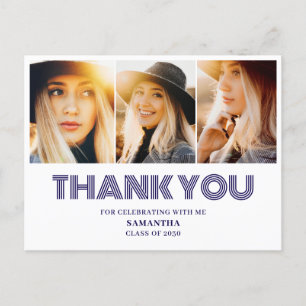 Carte Postale 3 Photo Collage Remerciement de Diplôme