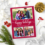 Carte Postale 3 photos Collage Happy Holidays Modern Christmas<br><div class="desc">3 Photos Collage Joyeuses Fêtes Modernes Carte postale de Noël</div>
