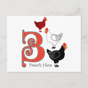 Carte Postale 3 poules françaises