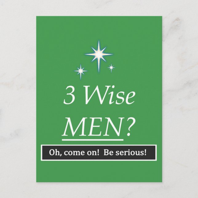 Carte Postale 3 Sages Hommes ? Allez ! (Devant)