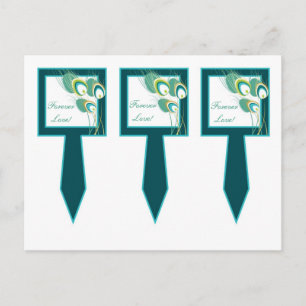 Carte Postale 3 Turquoise Peacock Mariage Cup Cake Pictures