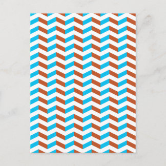 Carte Postale 3D, chevron bleu et rouge