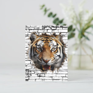 Carte Postale 3D Jaguar Wall Break Art - Safari réaliste