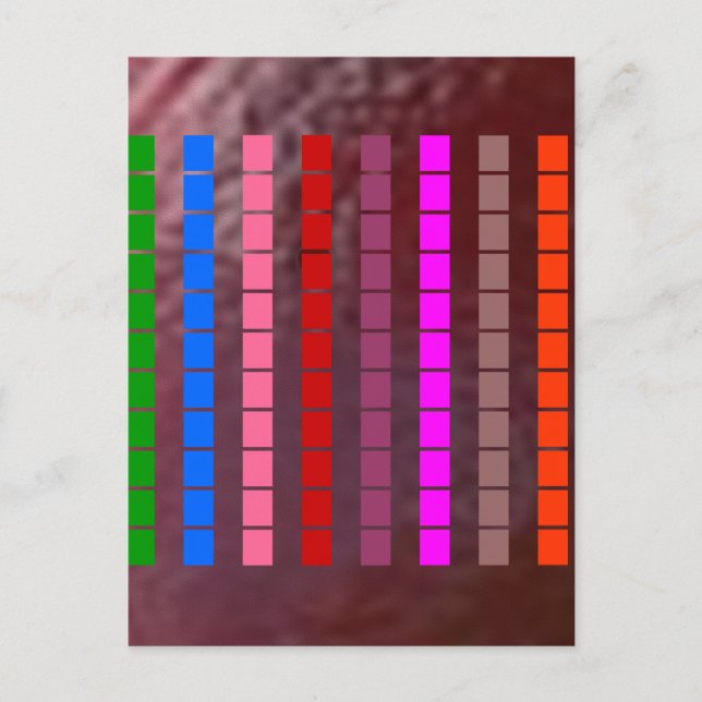 Carte Postale 3D Pure Gold n Rainbow Motifs (Devant)