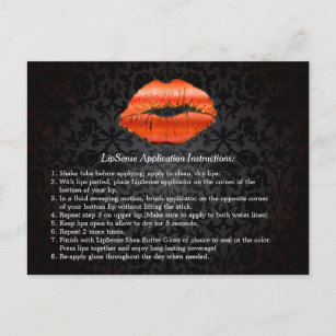 Carte Postale 3D Red Lips Beauty Salon Conseils d'instruction de