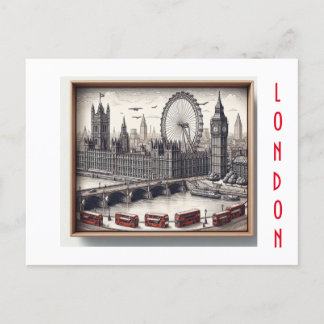 Carte postale 3D souvenirs de londres