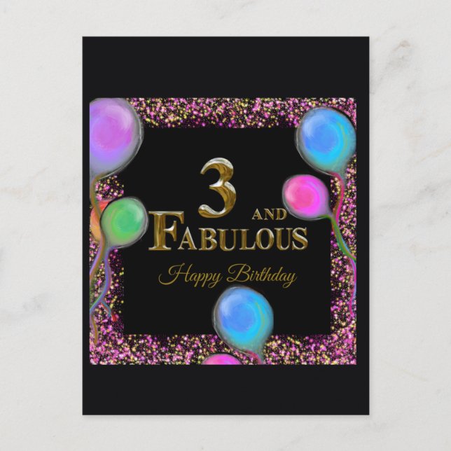 Carte Postale 3e anniversaire  (Devant)