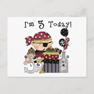 Carte Postale 3e anniversaire Pirate Tshirts et cadeaux