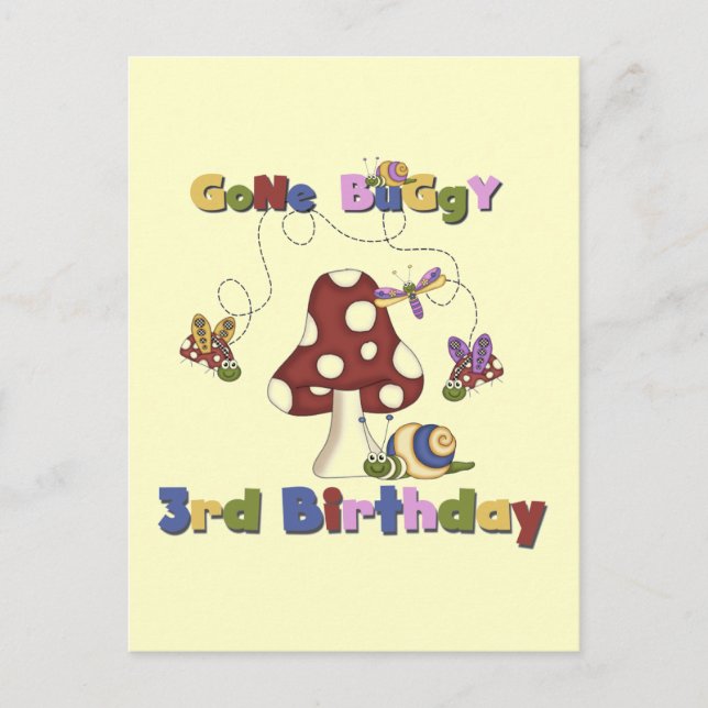 Carte Postale 3ème Bogue T-shirts et cadeaux d'anniversaire (Devant)