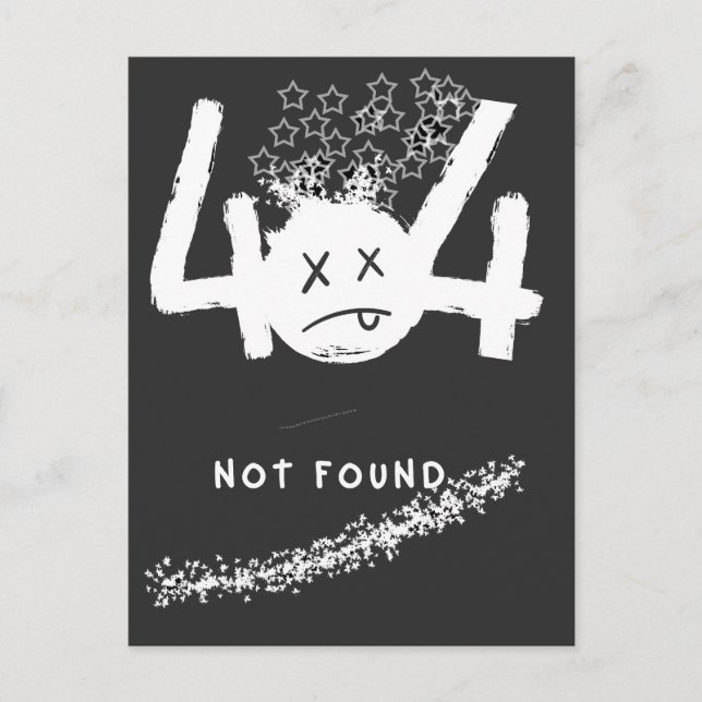 CARTE POSTALE 404 AUCUNE CONNEXION (Devant)
