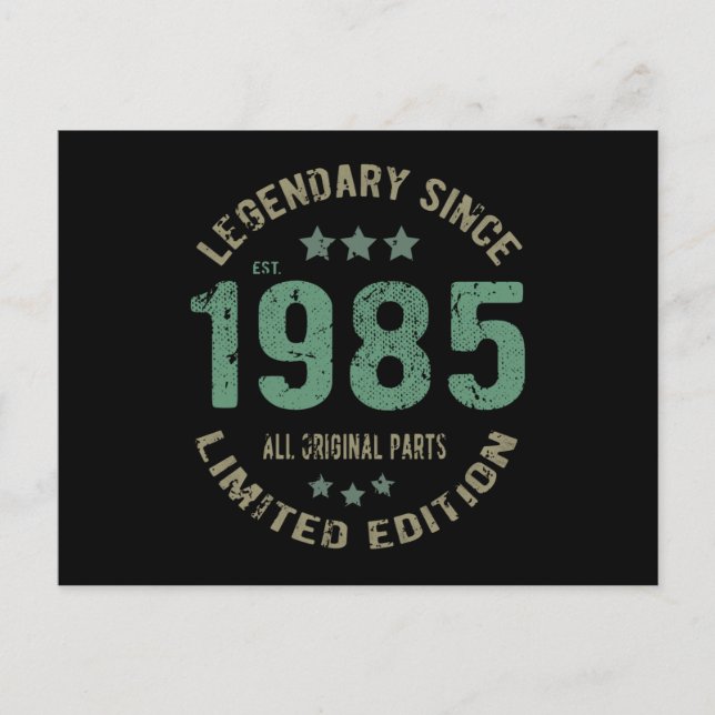 Carte Postale 40 ans Anniversaire 1985 Légende 40e anniversaire  (Devant)