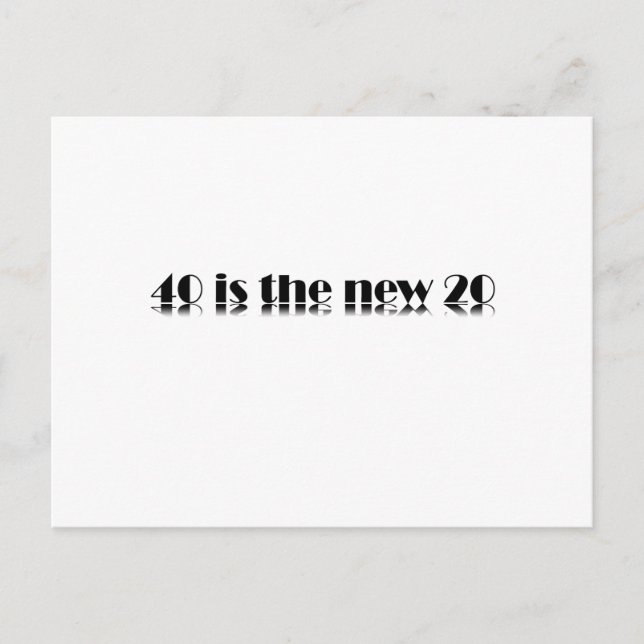 Carte Postale 40 est le nouveau 20 Anniversaire design (Devant)