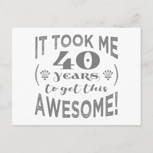 Carte Postale 40e anniversaire Awesome