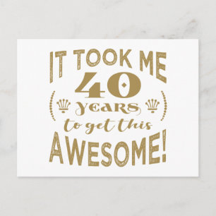 Carte Postale 40e anniversaire Awesome
