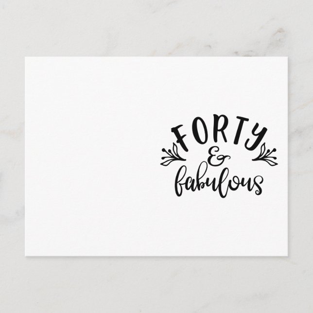 Carte Postale 40e anniversaire Idées Quarante et fabuleux (Devant)
