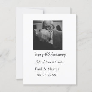 Carte Postale 40e anniversaire moderne joyeux ajoutez nom date p