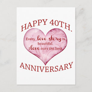 Carte Postale 40ème. Anniversaire