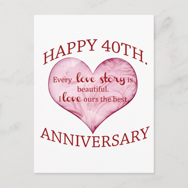 Carte Postale 40ème. Anniversaire (Devant)