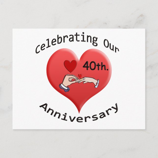 Carte Postale 40ème. Anniversaire (Devant)