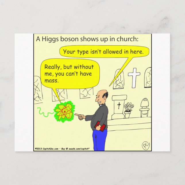 Carte Postale 410 higgs boson dans église Carton (Devant)