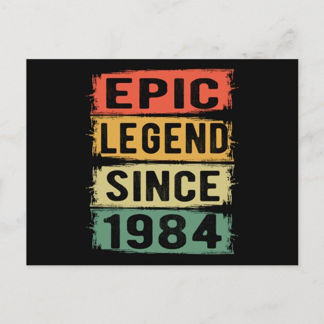 Carte Postale 41 ans Anniversaire 1984 Epic Legend 41e anniversa (Devant)