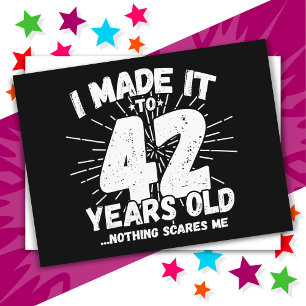 Carte Postale 42 Ans Sarcasme Mème Drôle 42e Anniversaire