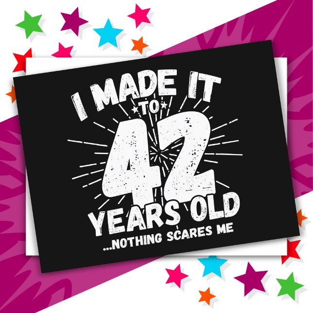 Carte Postale 42 Ans Vieux Mème Sarcastique Drôle 42e Anniversai (Créateur téléchargé)