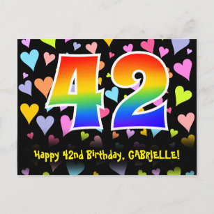 Cartes Postales Anniversaire De 42 Ans Originales Zazzle Fr