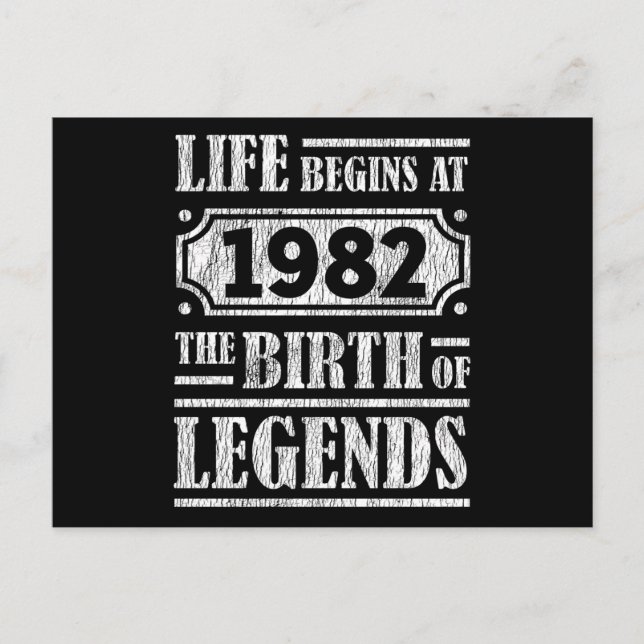 Carte Postale 43 Ans 1982 Naissance d'une Légende 43e Anniversai (Devant)
