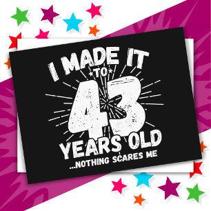 Carte Postale 43 Ans Sarcastic Memes Drôle 43e Anniversaire