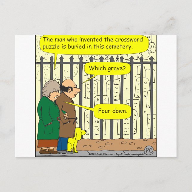 Carte Postale 442 Où est enterré l'inventeur des mots croisés? (Devant)