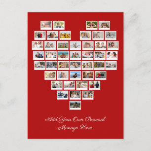 Carte Postale 44 Collage Photo Ajoutez Votre Propre Message Cœur