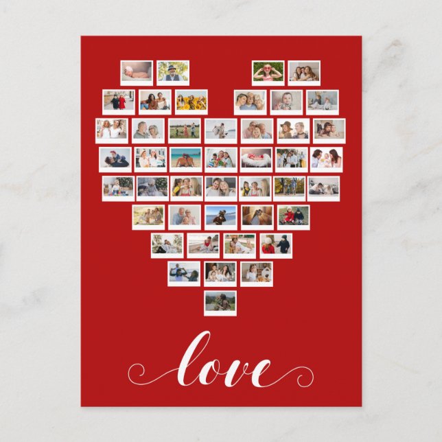 Carte Postale 44 Photo Collage Amour Appareil Photo Instantané C (Devant)