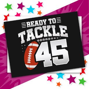 Carte Postale 45 ans Tackle Football Party 45e anniversaire