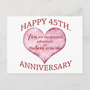 Carte Postale 45ème. Anniversaire
