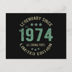 Carte Postale 47 Ans Légende Anniversaire 47e Anniversaire