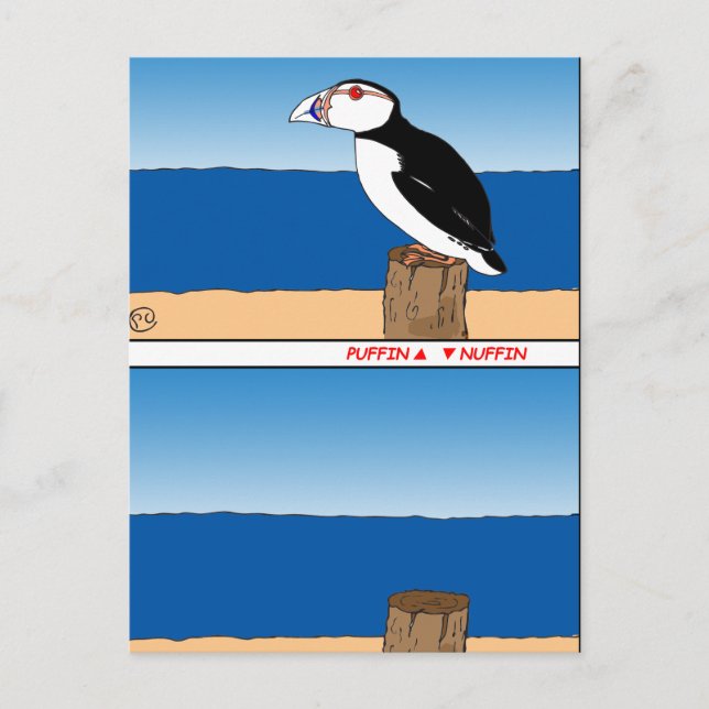 Carte Postale 487 Caricature de Puffin (Devant)