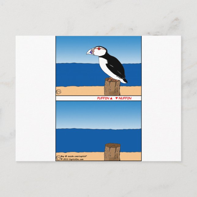 Carte Postale 487 Caricature de Puffin (Devant)