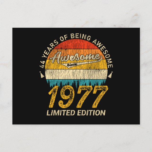 Carte Postale 48 Ans 1977 Rétro Génial Cadeau d'anniversaire pou (Devant)