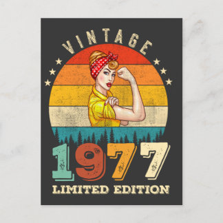 Carte Postale 48 Ans Anniversaire 1977 Vintage 48ème Anniversair