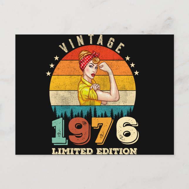 Carte Postale 49 Ans Anniversaire 1976 Vintage 49ème Anniversair (Devant)